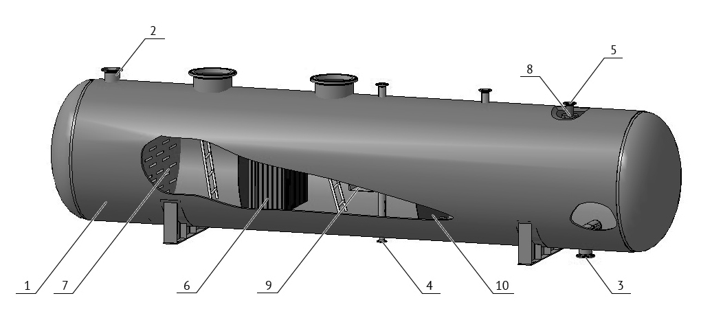 Схема буфера дегазатора воды БДВ